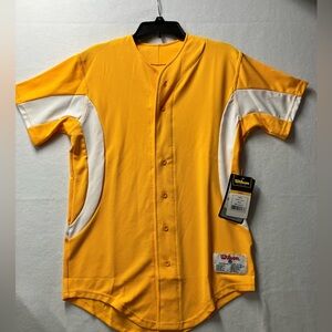 Wilson Baseball Jersey Yellow Blank Wildri Wilfresh New With Tags  Men’s Small
